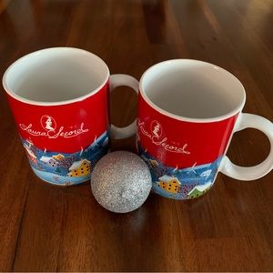 Two Laura Secord Christmas Mugs